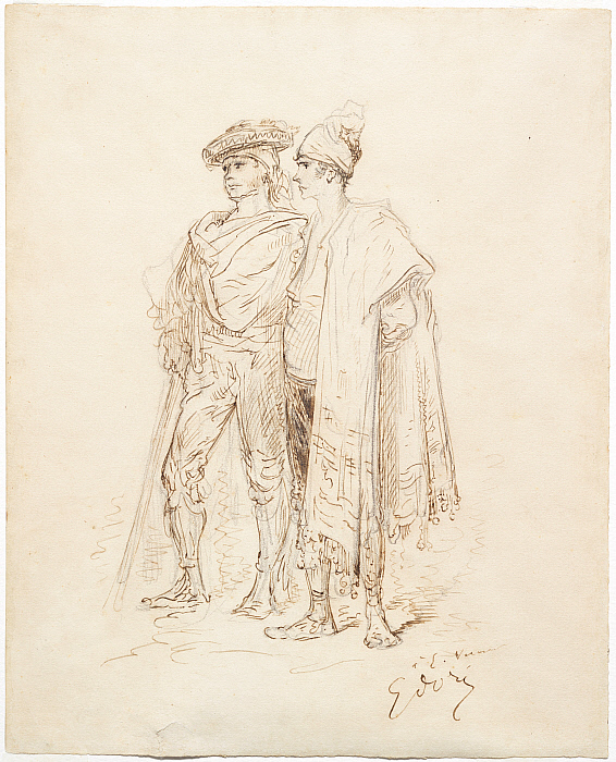 Two Standing Male Figures in Spanish Costume